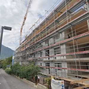 Baustellen Projekt in Meran Kataster und Grundbuchmeldung für ein Kondominium