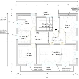 Projektplan einer Wohnung Plan einer Wohnung in Meran